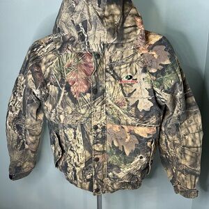 Mossy Oak Forest Camo Hooded Jacket 10-12 youth insulated